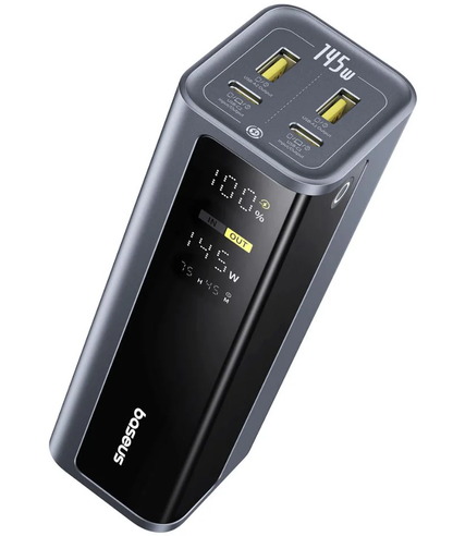Baterie Externa Baseus EnerGeek GP12, 20800mAh, 145W, QC + PD, 2 x USB-A - 2 x USB-C, Gri P10082109813-00