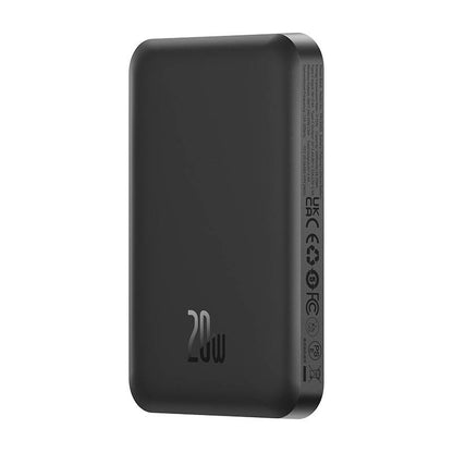 Baterie Externa Wireless Baseus Magnetic Mini, 5000mAh, 20W, PD + FQI, 1 x QI - 1 x USB-C, Neagra P10022107113-00