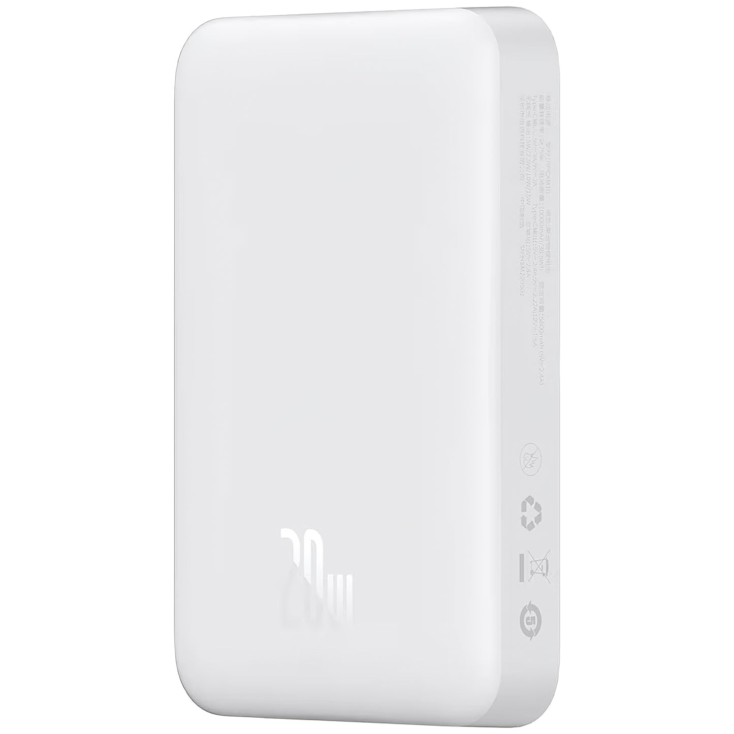 Baterie Externa Baseus Magnetic Mini, 10000mAh, 20W, PD + FQI, 1 x USB-C, Alba P10059001223-00