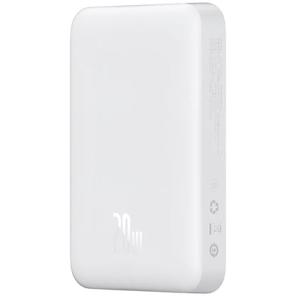 Baterie Externa Baseus Magnetic Mini, 10000mAh, 20W, PD + FQI, 1 x USB-C, Alba P10059001223-00