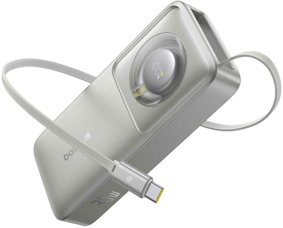 Baterie Externa Baseus OS Free2Pull, 10000mAh, 30W, PD, 2 x USB-C, Gri P10073701843-00