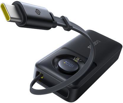 Baterie Externa Baseus OS Free2Pull, 10000mAh, 30W, PD, 2 x USB-C, Neagra P10073701123-00