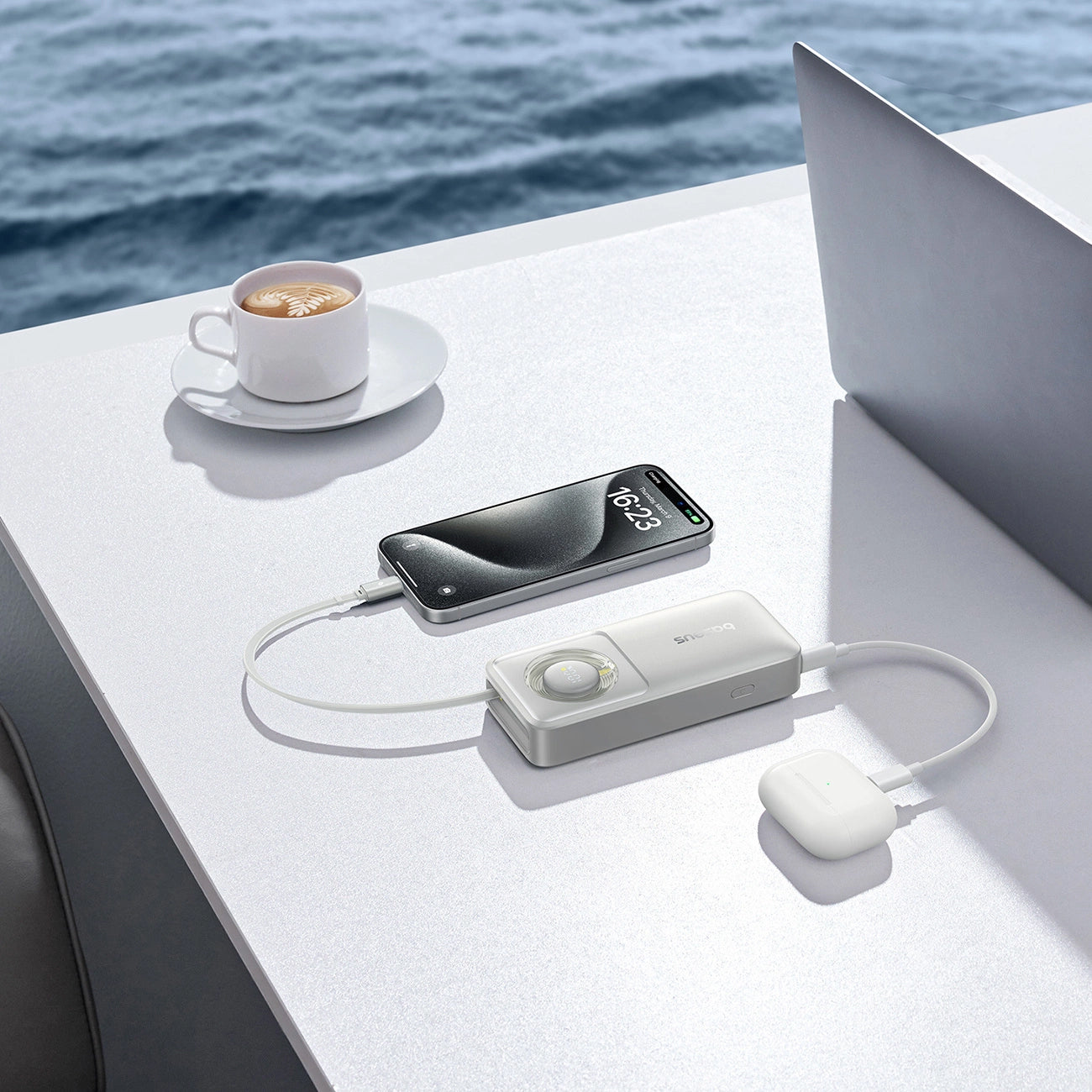 Baterie Externa Baseus OS Free2Pull, 10000mAh, 30W, PD, 2 x USB-C, Gri P10073701843-00