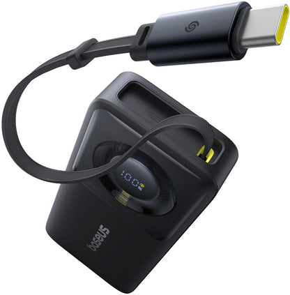 Baterie Externa Baseus OS Free2Pull, 10000mAh, 30W, PD, 2 x USB-C, Neagra P10073701123-00