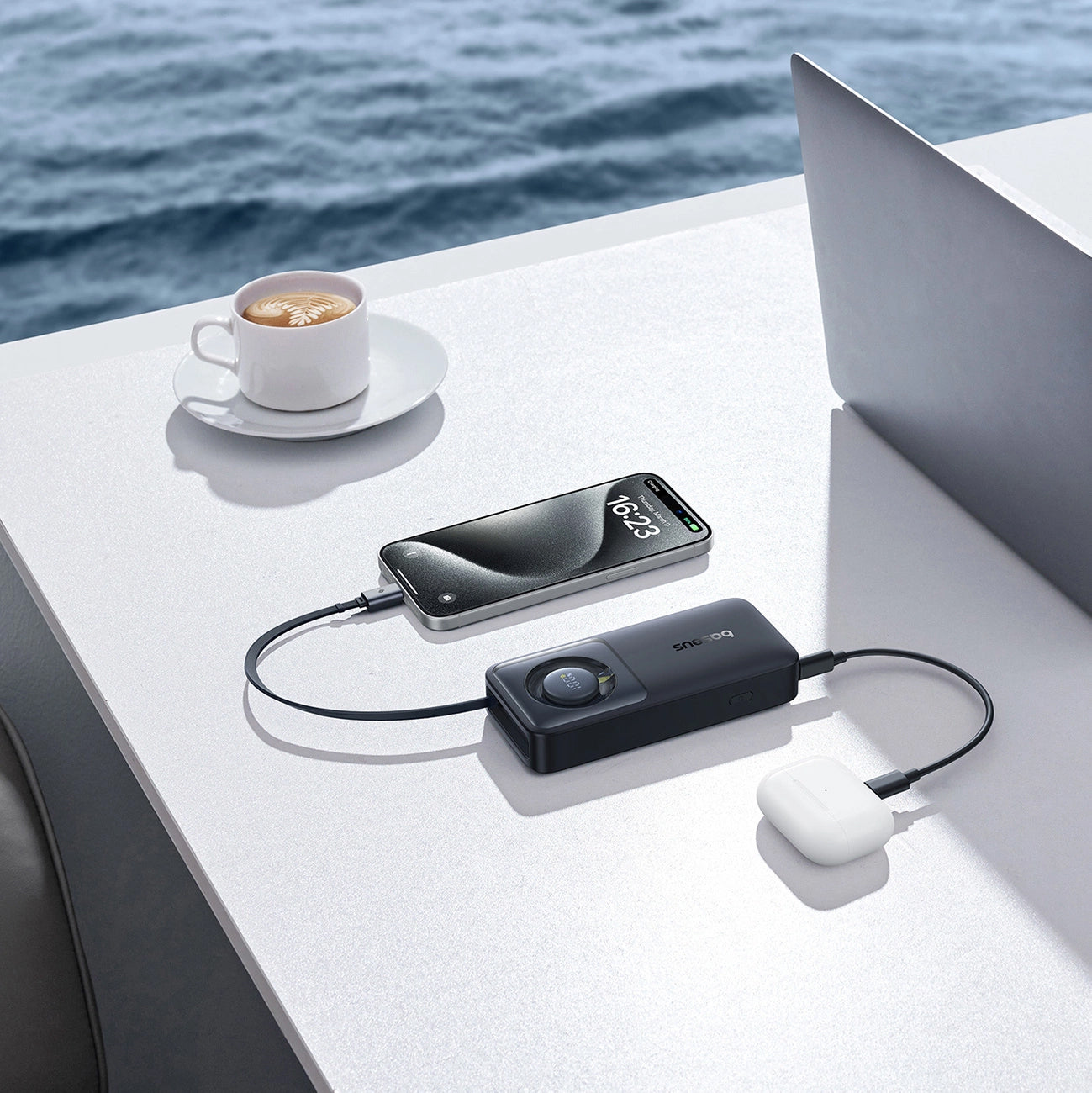 Baterie Externa Baseus OS Free2Pull, 10000mAh, 30W, PD, 2 x USB-C, Neagra P10073701123-00