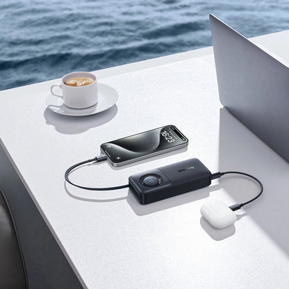 Baterie Externa Baseus OS Free2Pull, 10000mAh, 30W, PD, 2 x USB-C, Neagra P10073701123-00