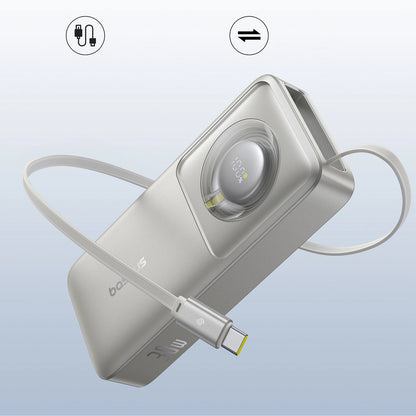 Baterie Externa Baseus OS Free2Pull, 10000mAh, 30W, PD, 2 x USB-C, Gri P10073701843-00
