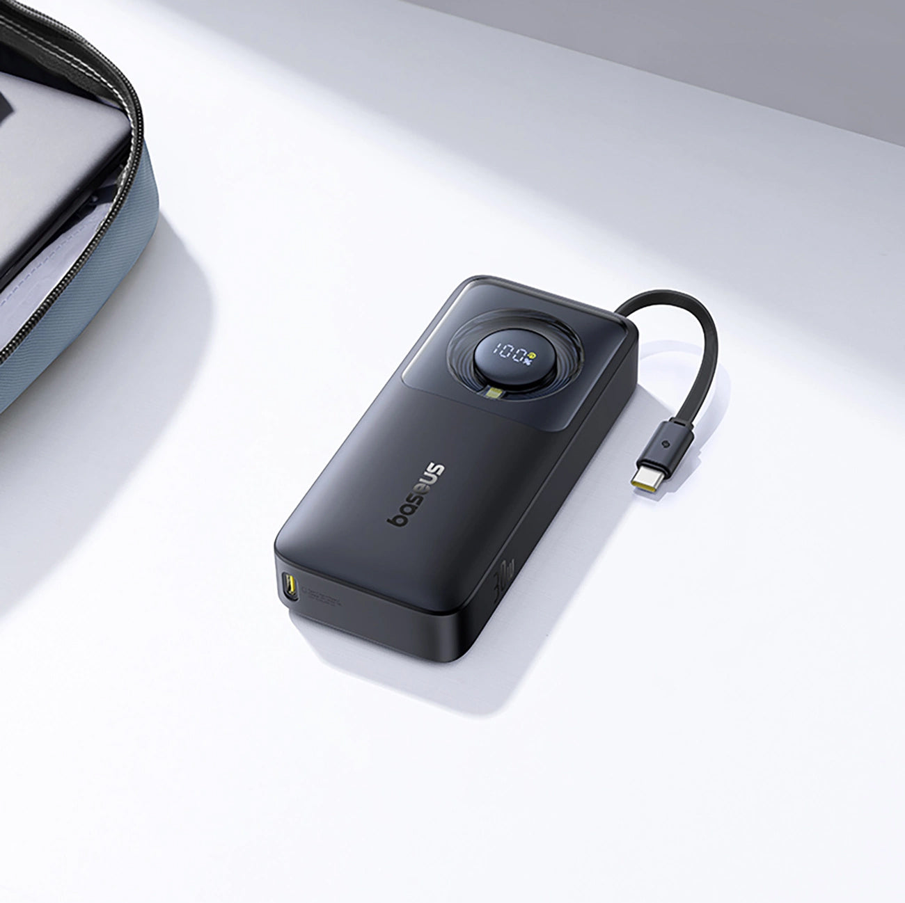 Baterie Externa Baseus OS Free2Pull, 10000mAh, 30W, PD, 2 x USB-C, Neagra P10073701123-00