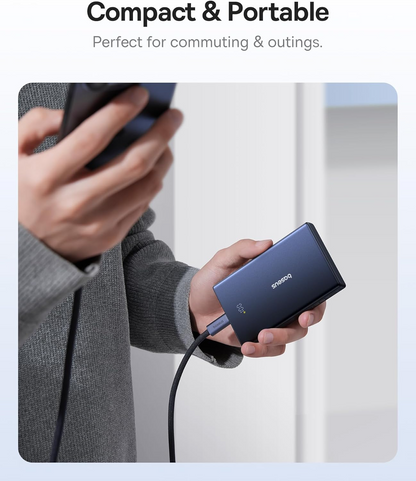 Baterie Externa Baseus PicoGo, 10000mAh, 20W, QC + PD, 1 x USB-A - 2 x USB-C, Alba P10076801213-00