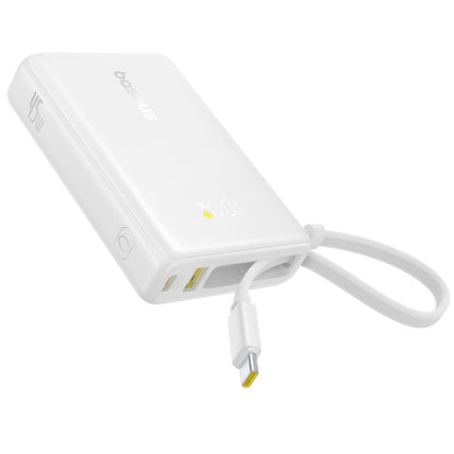 Baterie Externa Baseus PicoGo, 10000mAh, 45W, QC + PD, 1 x USB-A - 2 x USB-C, Alba P10076803213-00