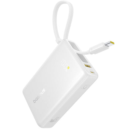 Baterie Externa Baseus PicoGo, 10000mAh, 45W, QC + PD, 1 x USB-A - 2 x USB-C, Alba P10076803213-00