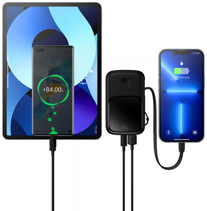Baterie Externa Baseus Qpow Pro, 20000mAh, 20W, QC + PD, 1 x Lightning - 1 x USB-A - 1 x USB-C, Neagra PPQD060201