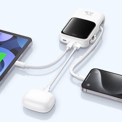 Baterie Externa Baseus Qpow Pro+, 10000mAh, 22.5W, QC + PD, 1 x USB-A - 2 x USB-C, Alba P10067101213-00