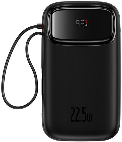 Baterie Externa Baseus Qpow2, 10000mAh, 22.5W, QC + PD, 1 x Lightning - 1 x USB-A - 2 x USB-C, Neagra P10055003113-00