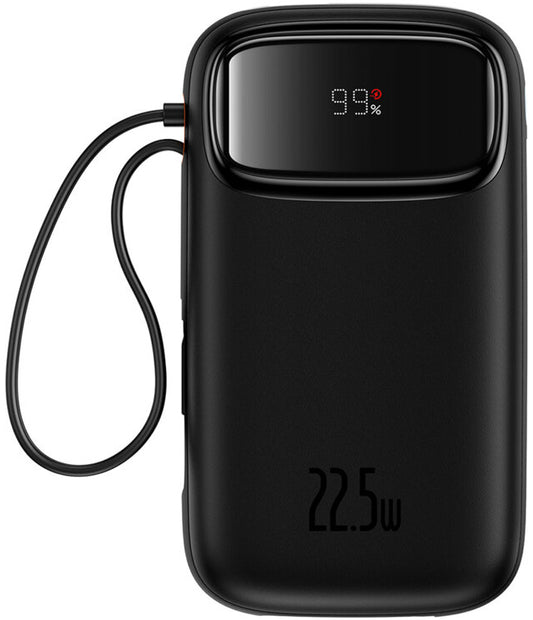 Baterie Externa Baseus Qpow2, 10000mAh, 22.5W, QC + PD, 1 x Lightning - 1 x USB-A - 2 x USB-C, Neagra P10055003113-00