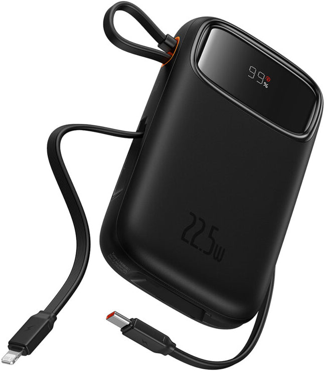Baterie Externa Baseus Qpow2, 10000mAh, 22.5W, QC + PD, 1 x Lightning - 1 x USB-A - 2 x USB-C, Neagra P10055003113-00