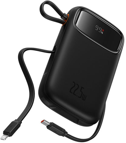 Baterie Externa Baseus Qpow2, 10000mAh, 22.5W, QC + PD, 1 x Lightning - 1 x USB-A - 2 x USB-C, Neagra P10055003113-00