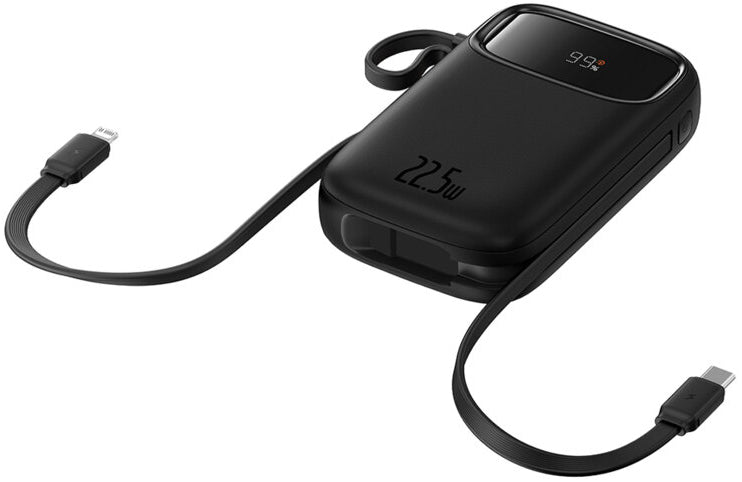 Baterie Externa Baseus Qpow2, 10000mAh, 22.5W, QC + PD, 1 x Lightning - 1 x USB-A - 2 x USB-C, Neagra P10055003113-00