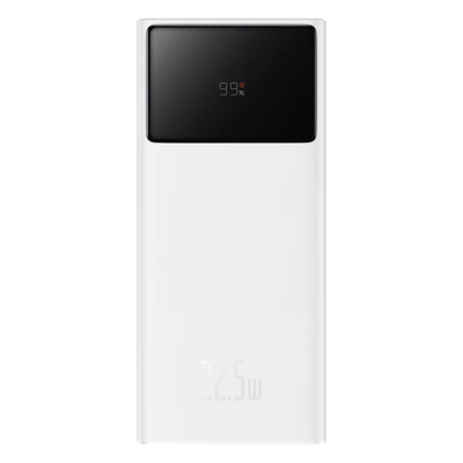 Baterie Externa Baseus Star Lord, 30000mAh, 22.5W, QC + PD, 1 x USB-C - 2 x USB-A, Alba PPXJ080102