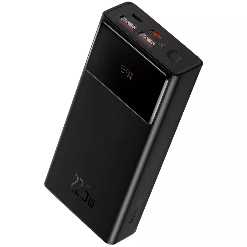 Baterie Externa Baseus Star Lord, 30000mAh, 22.5W, QC + PD, 1 x USB-C - 2 x USB-A, Neagra PPXJ080101