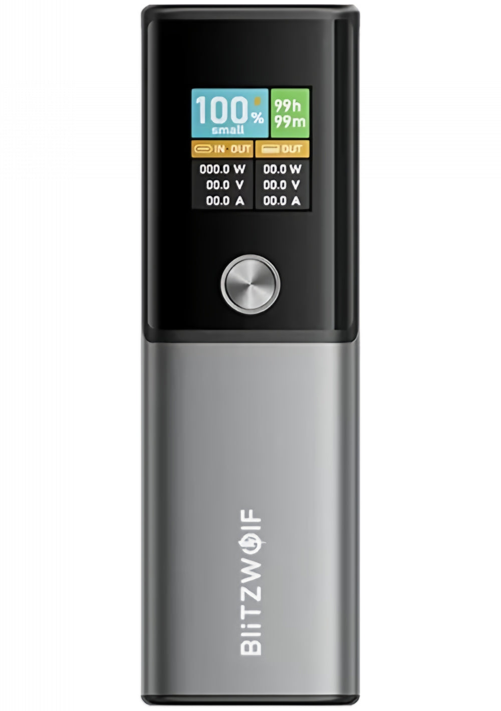 Baterie Externa BlitzWolf BW-P23, 14000mAh, 100W, QC + PD, 1 x USB-A - 1 x USB-C, Gri