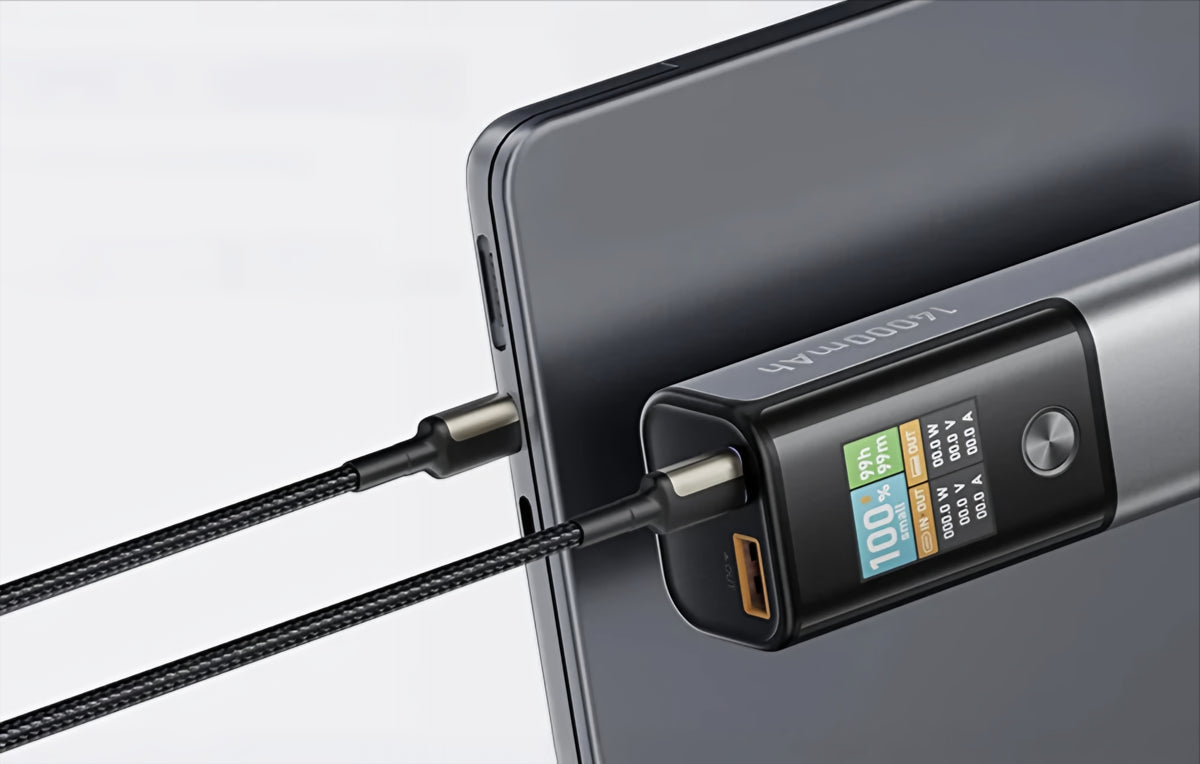 Baterie Externa BlitzWolf BW-P23, 14000mAh, 100W, QC + PD, 1 x USB-A - 1 x USB-C, Gri