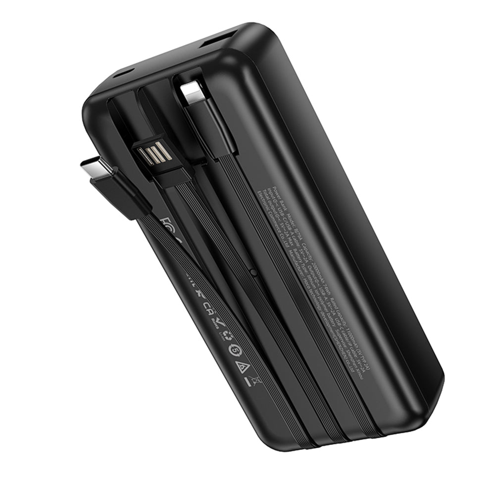 Baterie Externa Borofone  BJ79 Clever, 20000mAh, 10W, 1 x Lightning - 1 x USB-A - 1 x USB-C, Neagra
