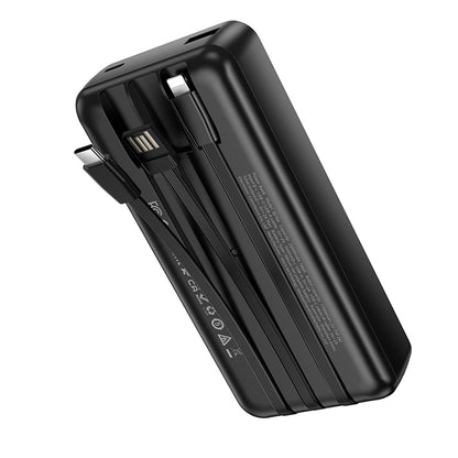 Baterie Externa Borofone  BJ79 Clever, 20000mAh, 10W, 1 x Lightning - 1 x USB-A - 1 x USB-C, Neagra