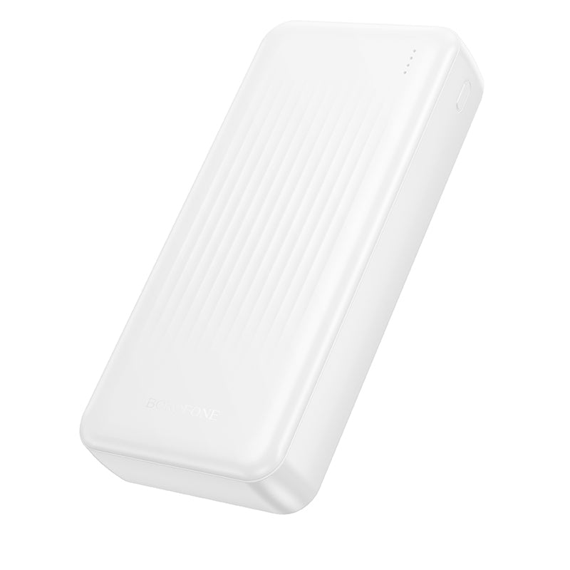 Baterie Externa Borofone BJ80A Clever, 20000mAh, 22.5W, QC + PD, 1 x USB-C - 2 x USB-A, Alba