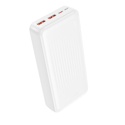 Baterie Externa Borofone BJ80A Clever, 20000mAh, 22.5W, QC + PD, 1 x USB-C - 2 x USB-A, Alba