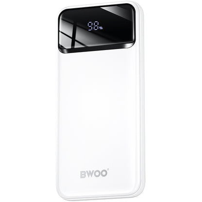Baterie Externa BWOO BO-P34, 10000mAh, 22.5W, QC + PD, 1 x USB-C - 2 x USB-A, Alba