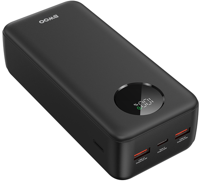 Baterie Externa BWOO BO-P64, 30000mAh, 22.5W, QC + PD, 1 x USB-C - 2 x USB-A, Neagra