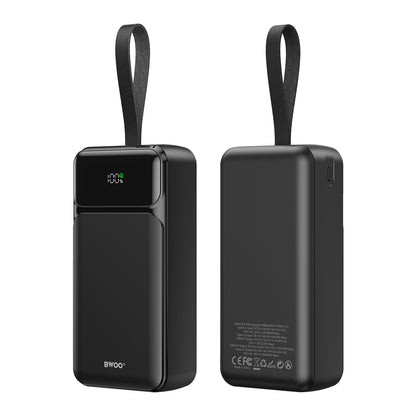 Baterie Externa BWOO BO-P66, 30000mAh, 65W, QC + PD, 1 x USB-C - 2 x USB-A, Neagra