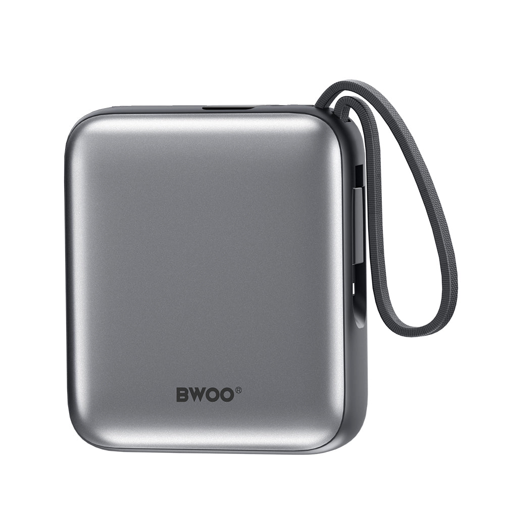 Baterie Externa BWOO BO-P74, 10000mAh, 22.5W, PD, 1 x Lightning - 2 x USB-C, Neagra