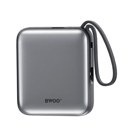 Baterie Externa BWOO BO-P74, 10000mAh, 22.5W, PD, 1 x Lightning - 2 x USB-C, Neagra