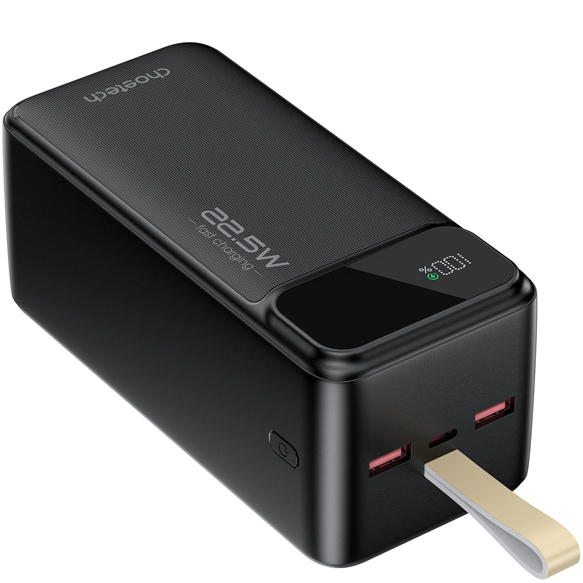 Baterie Externa Choetech B732, 50000mAh, 22.5W, QC + PD, 1 x USB-C - 2 x USB-A, Neagra