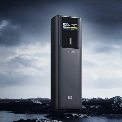 Baterie Externa Cuktech, 10000mAh, 150W, QC + PD, 1 x USB-A - 1 x USB-C, Neagra CKPB100PGLBL