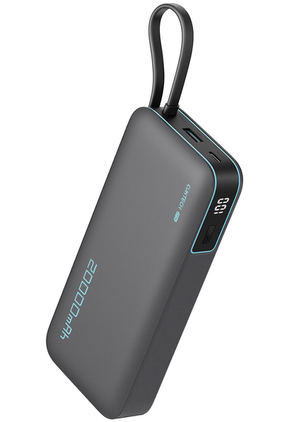 Baterie Externa Cuktech, 20000mAh, 55W, QC + PD, 1 x USB-A - 2 x USB-C, Gri CUKP200NGLDG