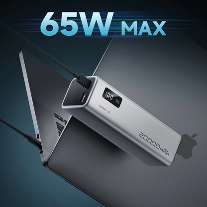 Baterie Externa Cuktech, 20000mAh, 100W, QC + PD, 1 x USB-A - 2 x USB-C, Gri CUKP200XGLGR