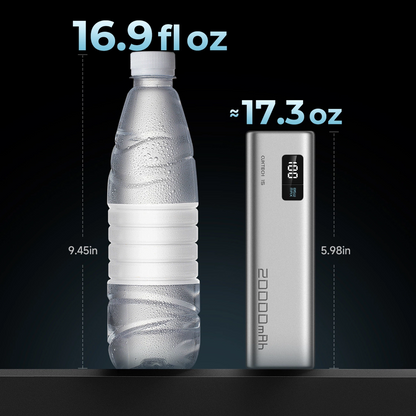 Baterie Externa Cuktech, 20000mAh, 100W, QC + PD, 1 x USB-A - 2 x USB-C, Gri CUKP200XGLGR