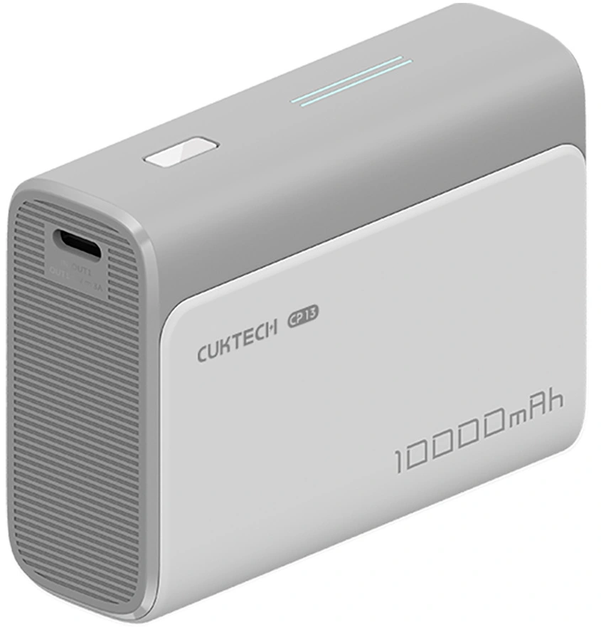Baterie Externa Cuktech CP13, 10000mAh, 30W, QC + PD, 1 x USB-A - 1 x USB-C, Gri