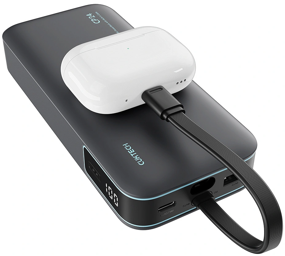 Baterie Externa Cuktech LPB200N, 20000mAh, 40W, QC + PD, 1 x USB-A - 2 x USB-C, Neagra