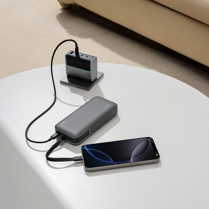 Baterie Externa Cuktech LPB200N, 20000mAh, 40W, QC + PD, 1 x USB-A - 2 x USB-C, Neagra