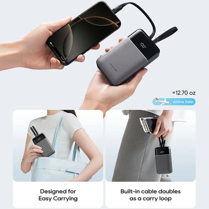 Baterie Externa Cuktech LPB200NL, 20000mAh, 40W, QC + PD, 1 x Lightning  - 1 x USB-A - 2 x USB-C, Gri CKB200NLGLGY