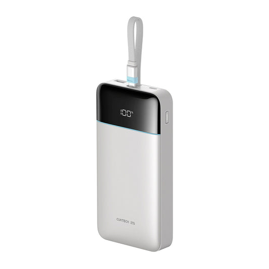 Baterie Externa Cuktech LPB252N, 25000mAh, 120W, QC + PD, 1 x USB-A - 2 x USB-C, Alba