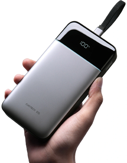 Baterie Externa Cuktech LPB252N, 25000mAh, 120W, QC + PD, 1 x USB-A - 2 x USB-C, Gri