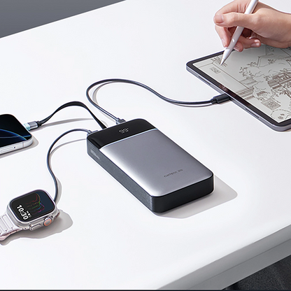 Baterie Externa Cuktech LPB252N, 25000mAh, 120W, QC + PD, 1 x USB-A - 2 x USB-C, Gri