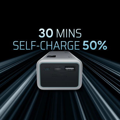 Baterie Externa Cuktech P+ No.15, 20000mAh, 150W, QC + PD, 1 x USB-A - 2 x USB-C, Gri CUKPB200GLBK