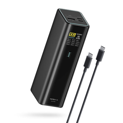 Baterie Externa Cuktech PB200U, 20000mAh, 210W, QC + PD, 1 x USB-A - 2 x USB-C, Alba CKPB200UGLGR