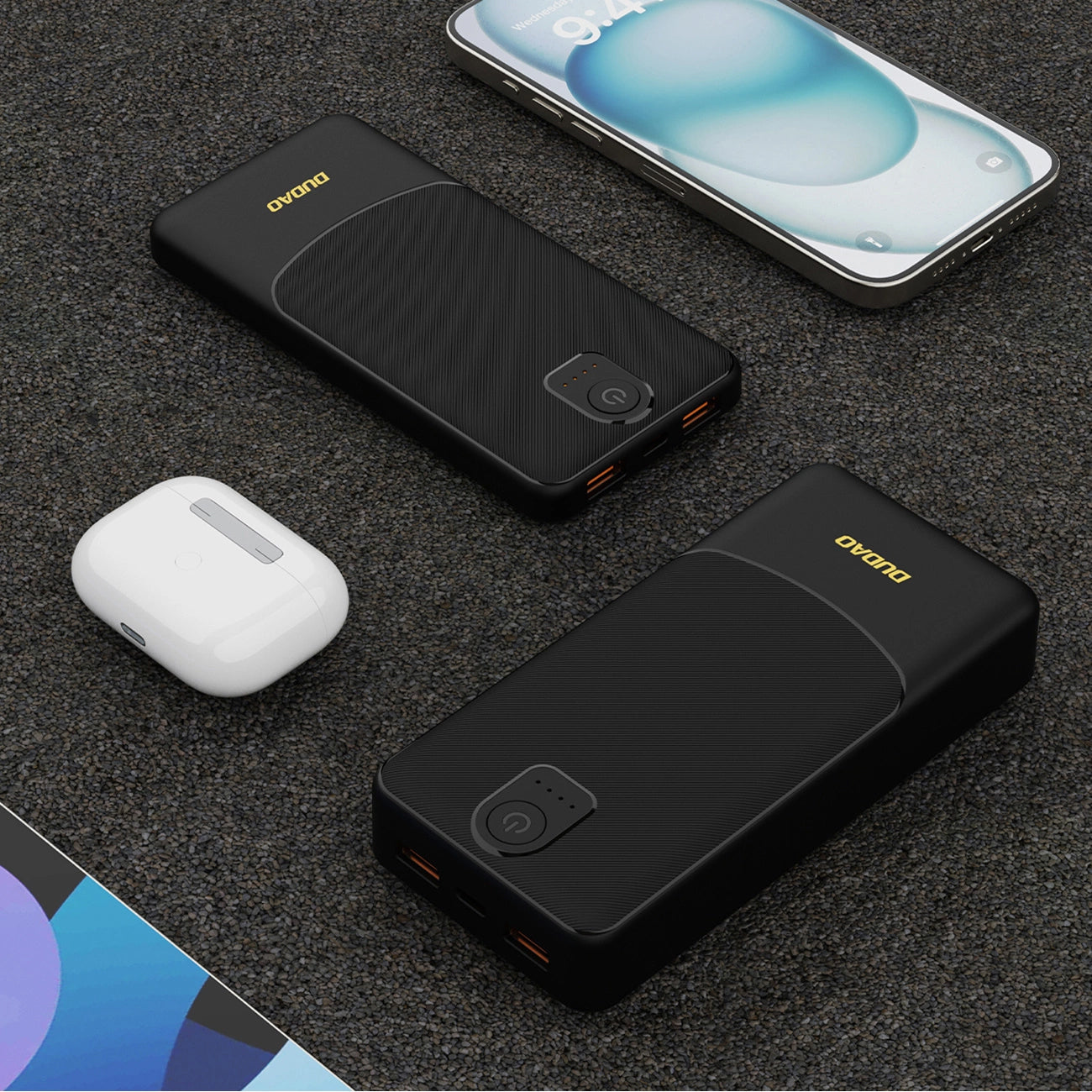 Baterie Externa Dudao K10, 10000mAh, 12W, 2 x USB-A, Neagra